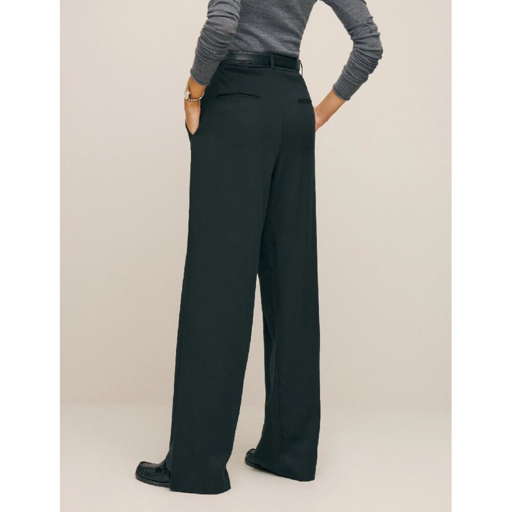 NEW Reformation Mason Black High Rise Trouser Pants Size 6 #2855 - Picture 5 of 10